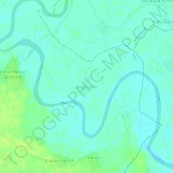 Nagla Jatni topographic map, elevation, terrain