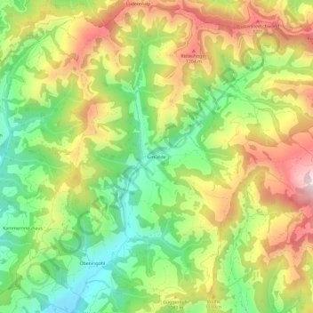 Gmünde topographic map, elevation, terrain