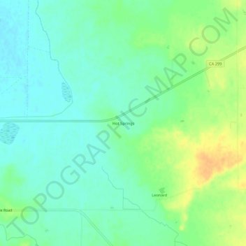 Hot Springs topographic map, elevation, terrain