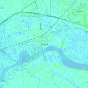 Shell Point topographic map, elevation, terrain