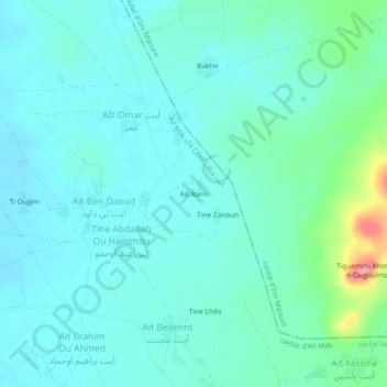 Aït Rami topographic map, elevation, terrain