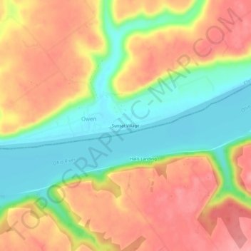Sunset Village topographic map, elevation, terrain