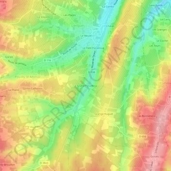 Le Grand Passeloup topographic map, elevation, terrain