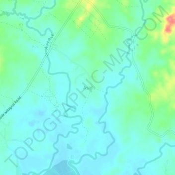 Asid topographic map, elevation, terrain