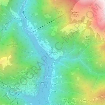 Vogorno topographic map, elevation, terrain