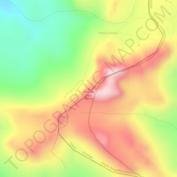 Serra da Lapa topographic map, elevation, terrain