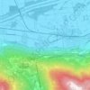 Contone topographic map, elevation, terrain