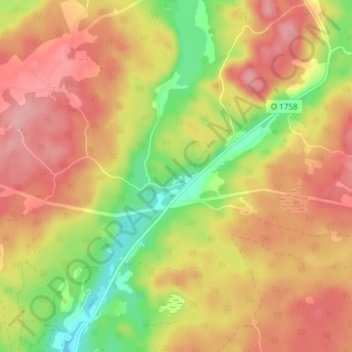 Henå topographic map, elevation, terrain