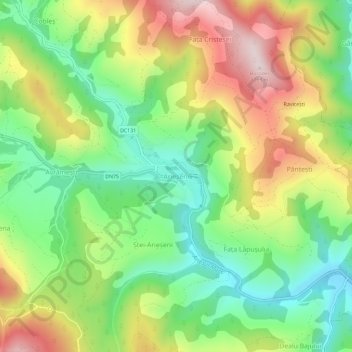Arieșeni topographic map, elevation, terrain