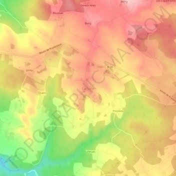 La Salle topographic map, elevation, terrain