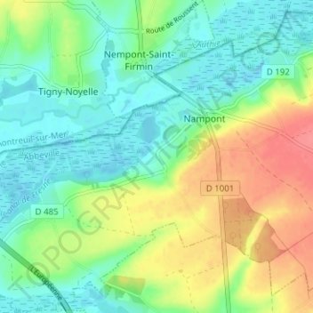 Flexicourt topographic map, elevation, terrain