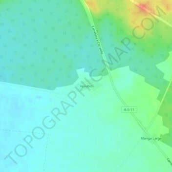 Vesubio topographic map, elevation, terrain