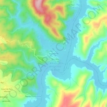 Bairradinha topographic map, elevation, terrain