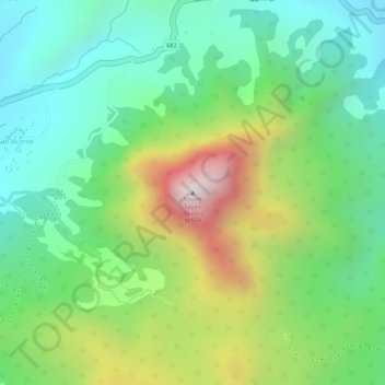 Mount Sayao (Giron) topographic map, elevation, terrain