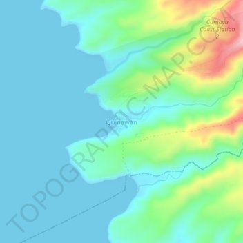 Quinawan topographic map, elevation, terrain