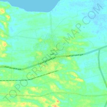 Bir al Abd topographic map, elevation, terrain