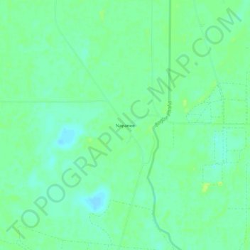 Napanee topographic map, elevation, terrain