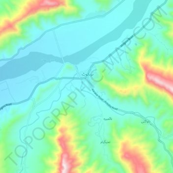 Barikot topographic map, elevation, terrain