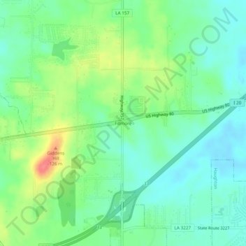 Fillmore topographic map, elevation, terrain