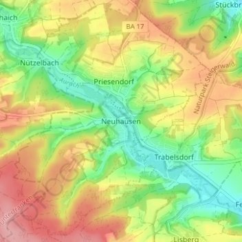 Neuhausen topographic map, elevation, terrain