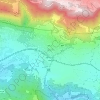 Rama topographic map, elevation, terrain