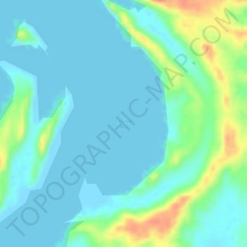 Leering Bay topographic map, elevation, terrain