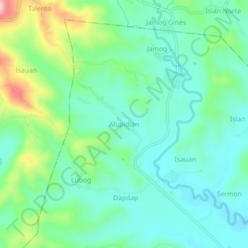 Alupidian topographic map, elevation, terrain