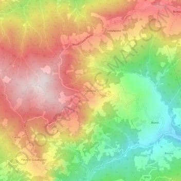 Lennova topographic map, elevation, terrain