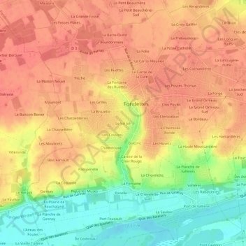 Le Val Joli topographic map, elevation, terrain