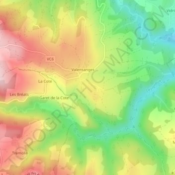 Nuzin topographic map, elevation, terrain