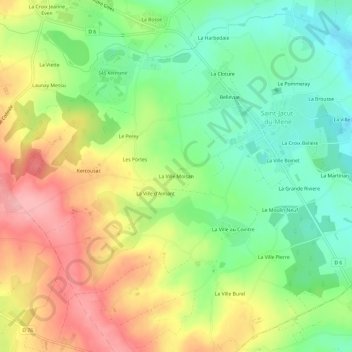 La Ville Moisan topographic map, elevation, terrain