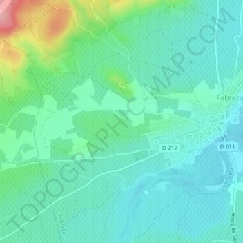 La Serre topographic map, elevation, terrain