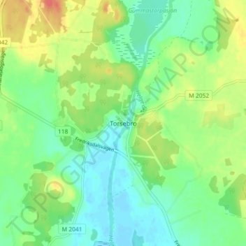 Torsebro topographic map, elevation, terrain