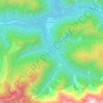 Siebenhütten topographic map, elevation, terrain