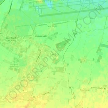 Birkeneck topographic map, elevation, terrain