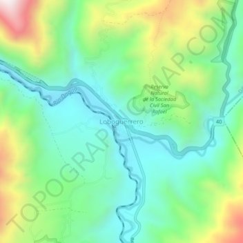 Loboguerrero topographic map, elevation, terrain