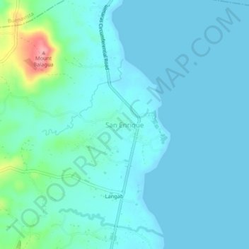 San Enrique topographic map, elevation, terrain