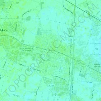 Sarmeola topographic map, elevation, terrain
