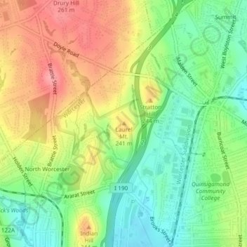 Laurel Mt. topographic map, elevation, terrain