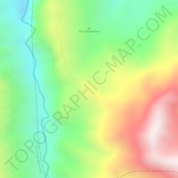 Pamplona topographic map, elevation, terrain