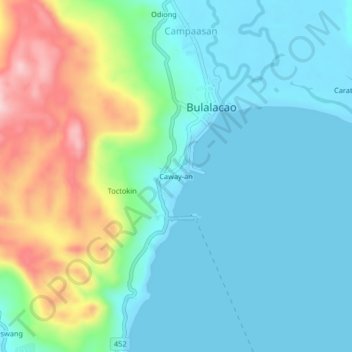 Caway-an topographic map, elevation, terrain