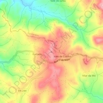 Furtado topographic map, elevation, terrain