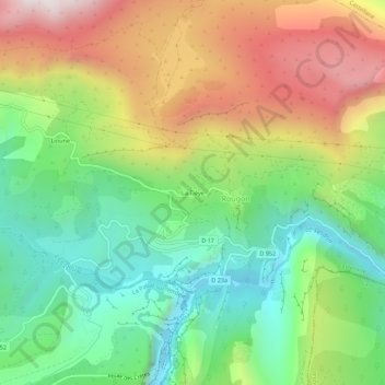 La Tièye topographic map, elevation, terrain