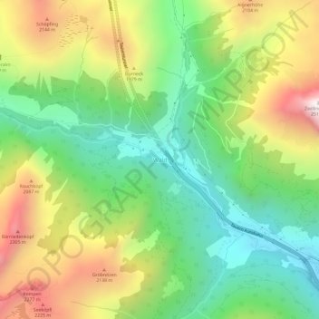 Wald topographic map, elevation, terrain