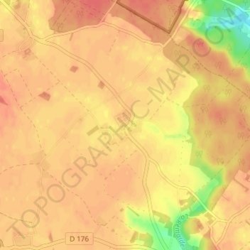 La Hunière topographic map, elevation, terrain