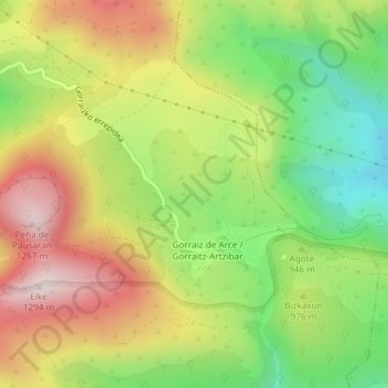 Libran topographic map, elevation, terrain