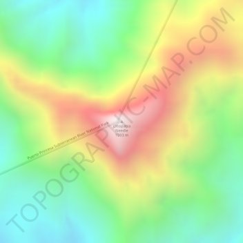Cleopatra Needle topographic map, elevation, terrain