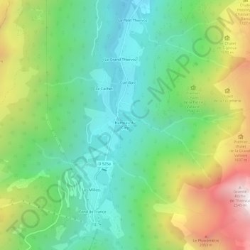 Hameau du Cley topographic map, elevation, terrain