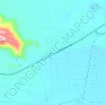 العريسة topographic map, elevation, terrain