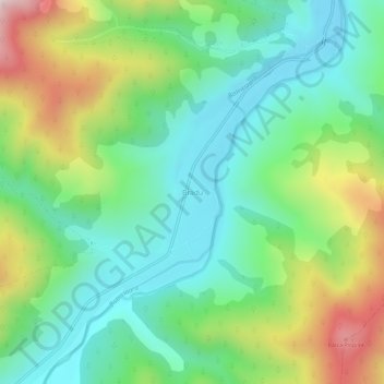 Bradu topographic map, elevation, terrain
